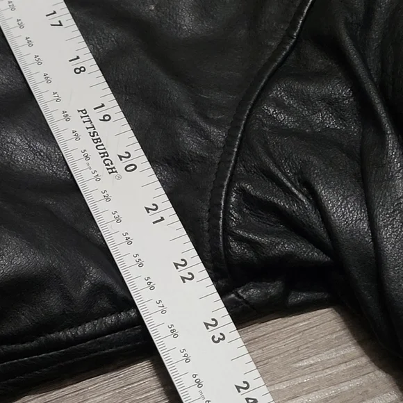 Vintage 90’s Pelle Club Hooded Black Genuine Leather Jacket M Mobwife Heavy - Picture 10 of 11